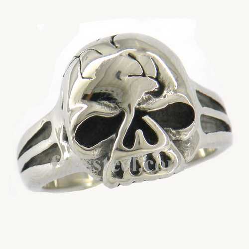 FSR11W42 Skull biker ring - Click Image to Close